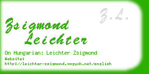 zsigmond leichter business card